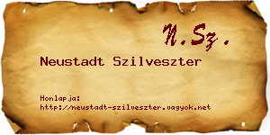 Neustadt Szilveszter névjegykártya